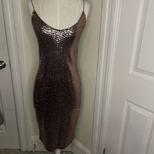Copper party dress